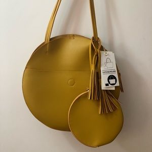 Mustard vegan leather bag